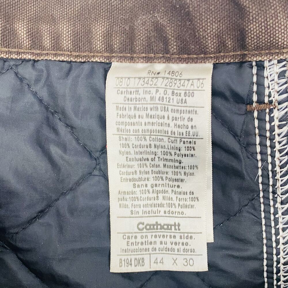 VTG Carhartt Double Knee Carpenter Pants Quilted 44x30 Workwear Grunge Thrashed - Picture 3 of 16
